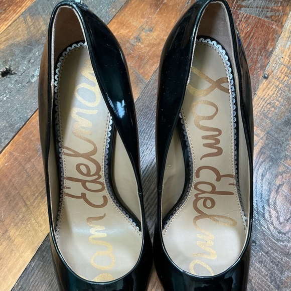 Sam Edelman Hazel Black Patent Leather Pointed Toe Stiletto Heels 10 - Picture 5 of 9